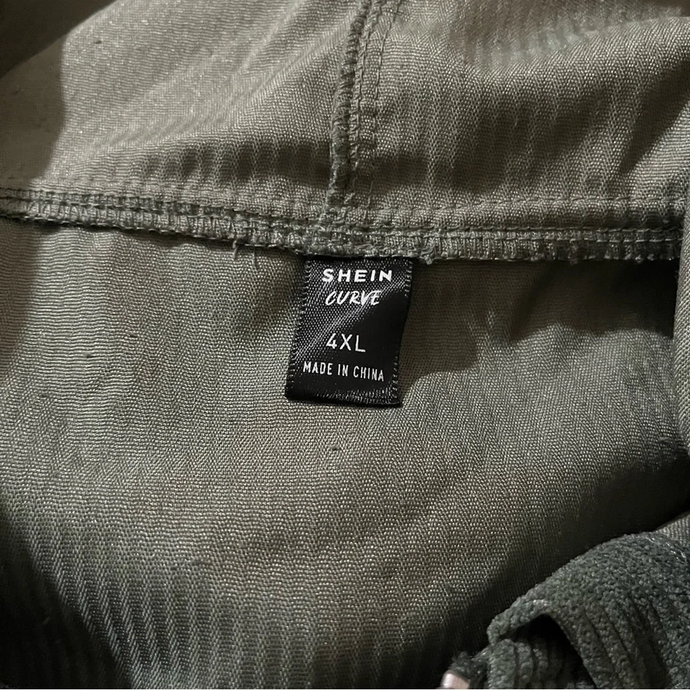 Olive Green Corduroy Cropped Hooded Zip Jacket NWOT_8